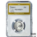 1944-S Washington Silver Quarter PGA MS67+
