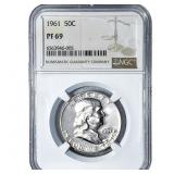 1961 Franklin Half Dollar NGC PF69