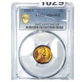 1929-S Wheat Cent PCGS MS64 RD