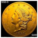 1850-O $20 Gold Double Eagle CHOICE AU