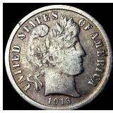 1913-S Silver Barber Dime LIGHTLY CIRCULATED
