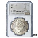 1899-S Morgan Silver Dollar NGC MS62