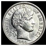 1902 Silver Barber Dime UNCIRCULATED