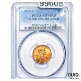 1970-S Lincoln Memorial Cent PCGS MS66 RD LD DDO