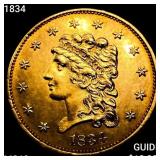1834 $2.50 Gold Quarter Eagle UNCIRCULATED
