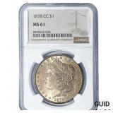1878-CC Morgan Silver Dollar NGC MS61