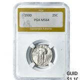 1930 Standing Liberty Quarter PGA MS64