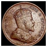 1904 Straits Settlements Copper 1 Cent CHOICE AU