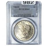 1884-O Morgan Silver Dollar PCGS MS65