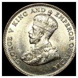 1927 Straits Settlements Silver 10 Cents GEM BU