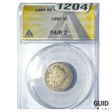 1885 Liberty Victory Nickel ANACS F2