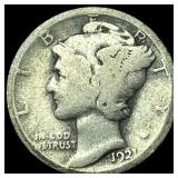 1921 Silver Mercury Dime LIGHTLY CIRCULATED