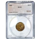 1862 Indian Head Cent SEGS MS60