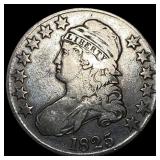 1825 Capped Bust Half Dollar NEARLY UNCIRCULATED