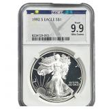 1992-S Silver Eagle NGC PR 9.9 Cameo