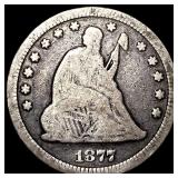 1877-CC Seated Liberty Quarter LIGHTLY  CIRCULATE