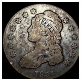 1834 Silver Capped Bust Half Dollar LIGHTLY  CIRC