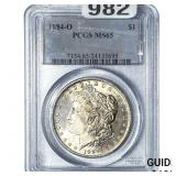 1884-O Morgan Silver Dollar PCGS MS65