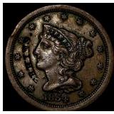 1854 Braided Hair Half Cent HIGH GRADE