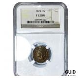 1872 Indian Head Cent NGC F12 BN