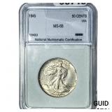1945 Walking Liberty Half Dollar PGA MS66