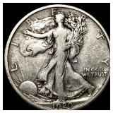 1920-D Silver Walking Liberty half dollar  NEARLY