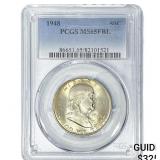 1948 Franklin Half Dollar PCGS MS65 FBL