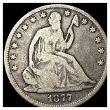 1877 Seated Liberty Half Dollar LIGHTLY  CIRCULAT