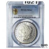 1878 8TF Morgan Silver Dollar PCGS MS62