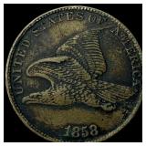 1858 Copper-Nickel Flying Eagle Cent ABOUT  UNCIR