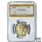 1941 Walking Liberty Half Dollar PGA MS66