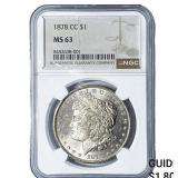 1878-CC Morgan Silver Dollar NGC MS63