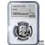 1956 Franklin Half Dollar NGC PF67 Type 1