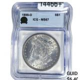 1899-O Morgan Silver Dollar ICG MS67