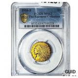 1916-S $5 Gold Half Eagle PCGS MS63 Fairmount Coll