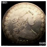 1801 Draped Bust Half Dollar NEARLY UNCIRCULATED