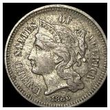 1866 Nickel Three-Cent Piece CLOSELY UNCIRCULATED