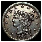 1855 Braided Hair Half Cent UNCIRCULATED
