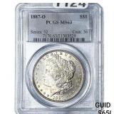 1887-O Morgan Silver Dollar PCGS MS63