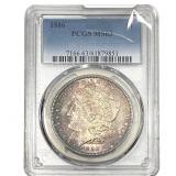 1886 Morgan Silver Dollar PCGS MS63