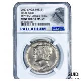 2017 $25 1oz Palladium Eagle NGC MS69 Mint Error