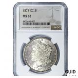 1878-CC Morgan Silver Dollar NGC MS63
