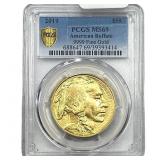 2019 1oz Gold $50 American Buffalo PCGS MS69