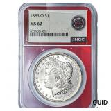 1883-O Morgan Silver Dollar NGC MS62