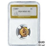 1897 Indian Head Cent PGA MS65 RD