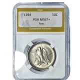 1934 Texas Half Dollar PGA MS67+