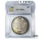 1897 Morgan Silver Dollar ICG MS64