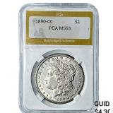 1890-CC Morgan Silver Dollar PGA MS63