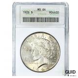 1926 Silver Peace Dollar ANACS MS64