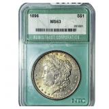 1896 Morgan Silver Dollar NTC MS 63